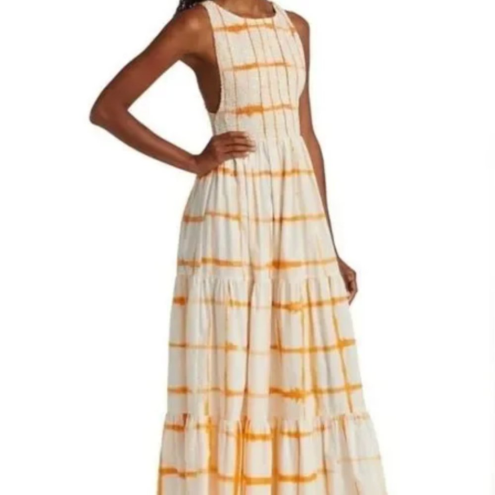 NWT SWF x REVOLVE Sunscape Smocked Cotton Maxi Dress